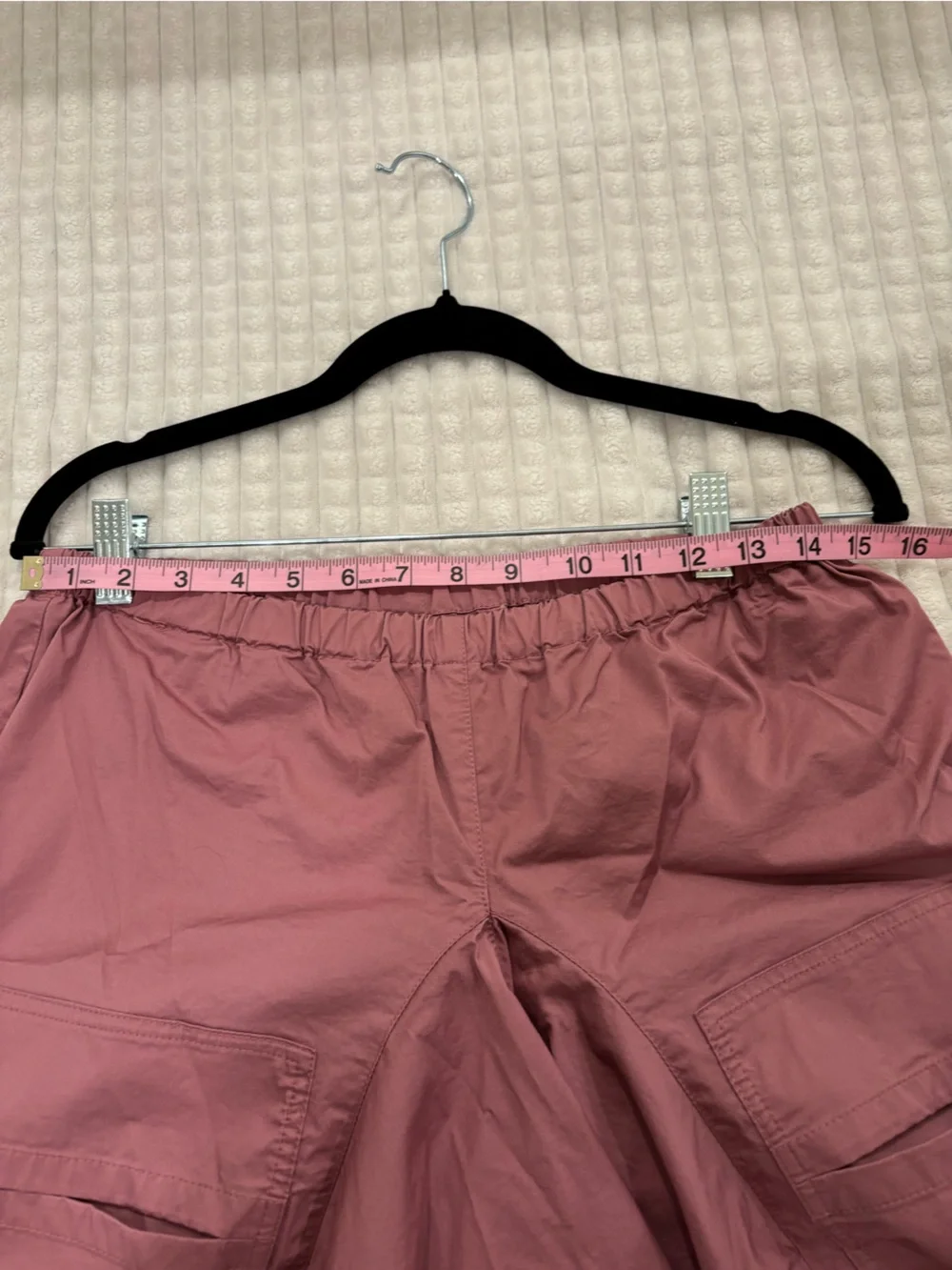 Yuvita Drape Large Pocket Midi Blush Skirt